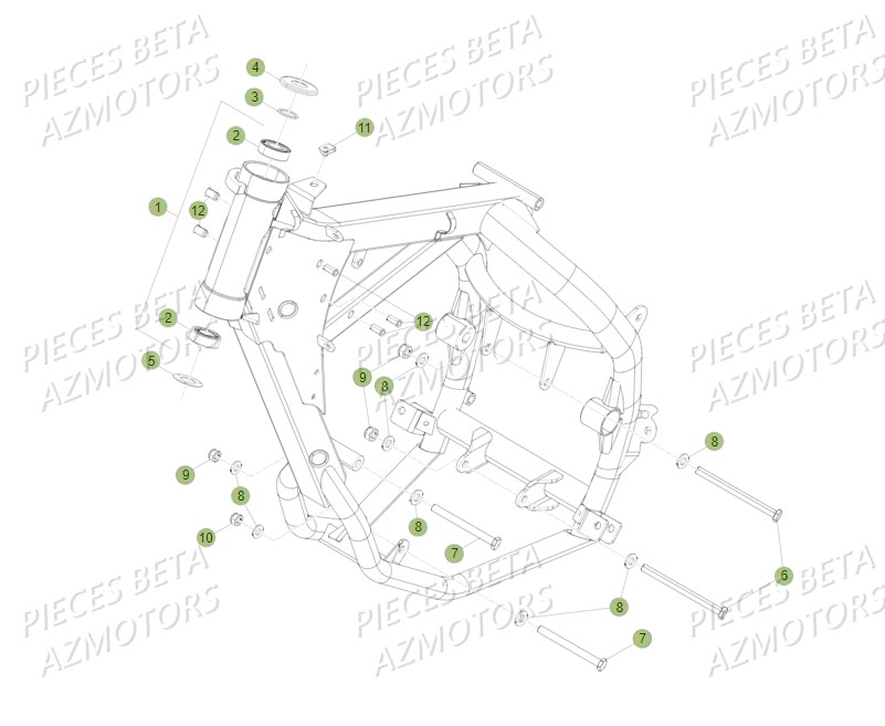 CHASSIS BETA Pièces Beta RR 125 AC Enduro 4T - 2016