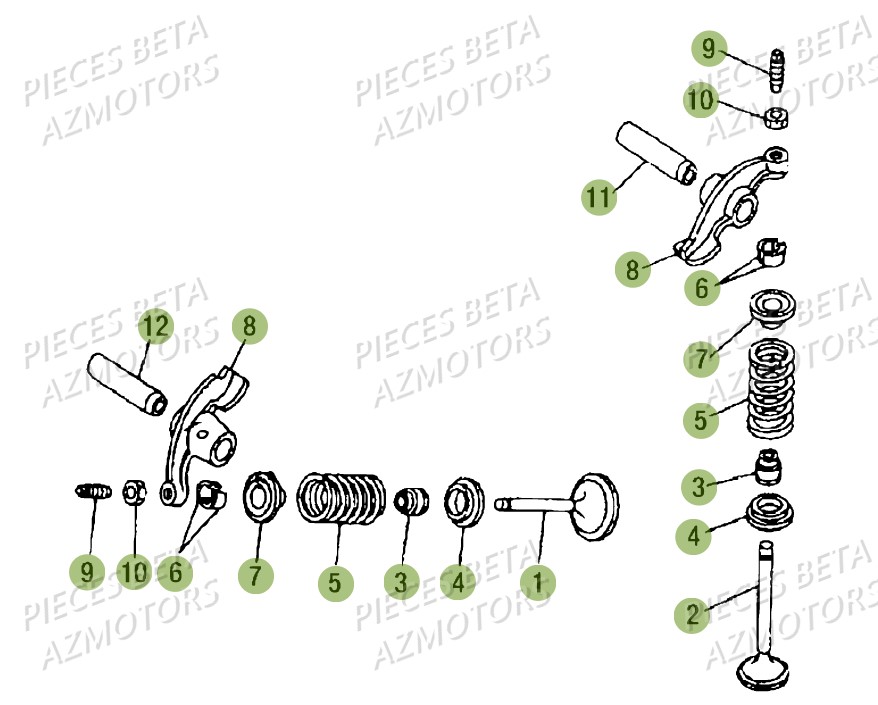 Distribution BETA Pièces Beta RR 125 AC Enduro 4T - 2016  