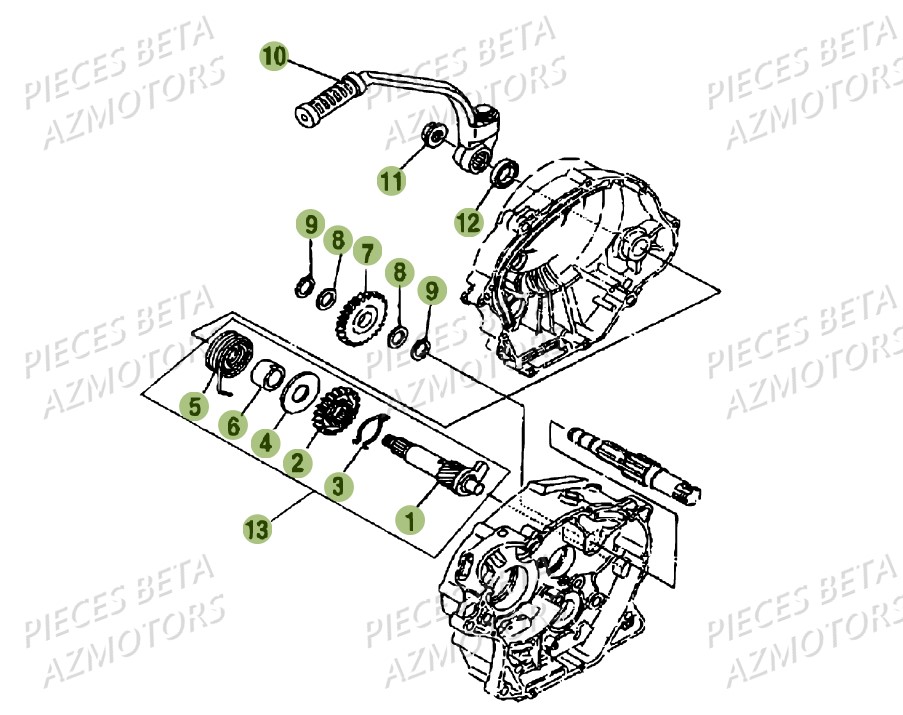 Kickstarter BETA Pièces Beta RR 125 AC Enduro 4T - 2016  