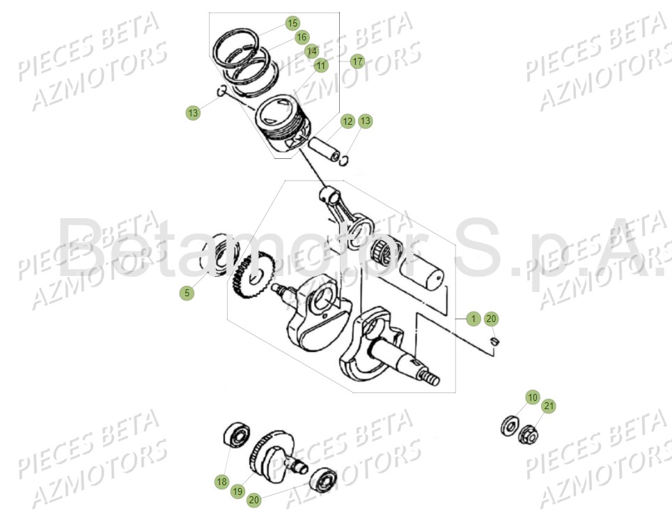 VILEBREQUIN PISTON CONTRE ARBRE BETA 125 RR AC MY16