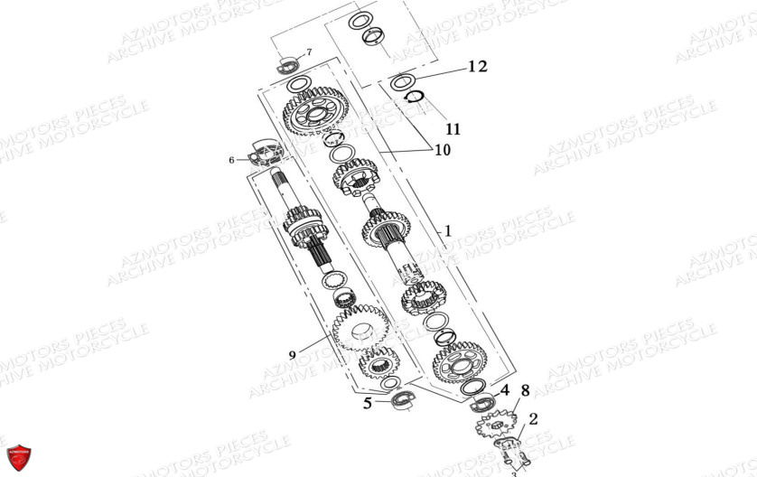 Boite De Vitesse ARCHIVE PIECE SCRAMBLER 125cc AM64 ARCHIVE EURO4
