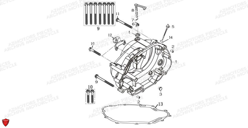 Carter Embrayage ARCHIVE PIECE SCRAMBLER 125cc AM64 ARCHIVE EURO4
