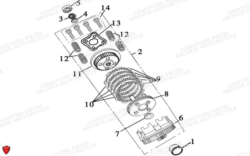 Embrayage ARCHIVE PIECE SCRAMBLER 125cc AM64 ARCHIVE EURO4
