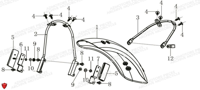 Garde Boue Avant ARCHIVE PIECE SCRAMBLER 125cc AM64 ARCHIVE EURO4