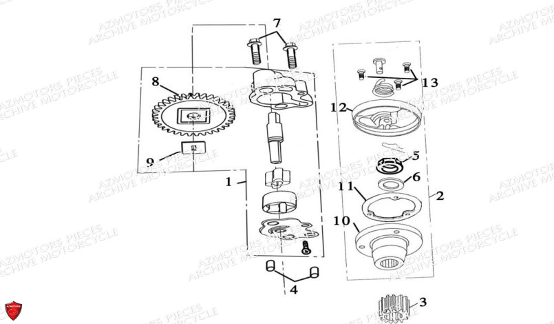 Pompe A Huile ARCHIVE PIECE SCRAMBLER 125cc AM64 ARCHIVE EURO4