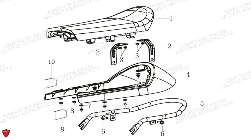 Selle Carenage Arriere ARCHIVE PIECE SCRAMBLER 125cc AM64 ARCHIVE EURO4