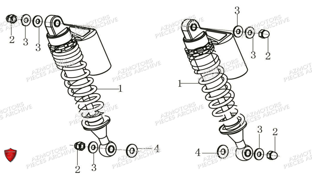 Amortisseur ARCHIVE PIECE SCRAMBLER 125cc AM64 ARCHIVE EURO5