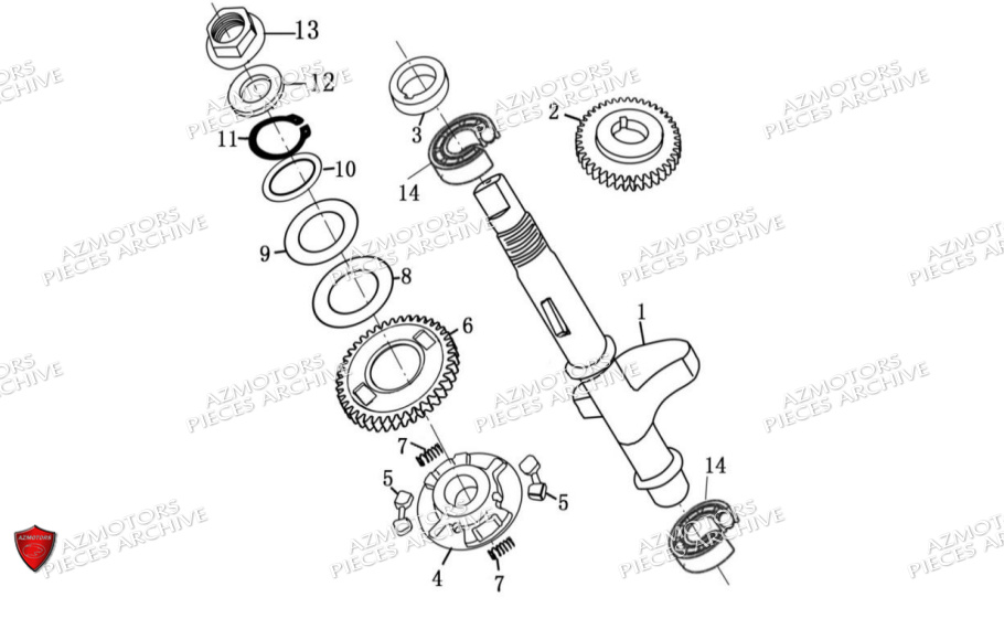Balancier D Equilibrage ARCHIVE PIECE SCRAMBLER 125cc AM64 ARCHIVE EURO5