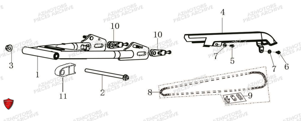 Bras Oscilliant ARCHIVE PIECE SCRAMBLER 125cc AM64 ARCHIVE EURO5