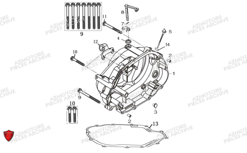 Carter Embrayage ARCHIVE PIECE SCRAMBLER 125cc AM64 ARCHIVE EURO5