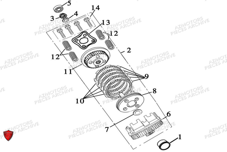 Embrayage ARCHIVE PIECE SCRAMBLER 125cc AM64 ARCHIVE EURO5
