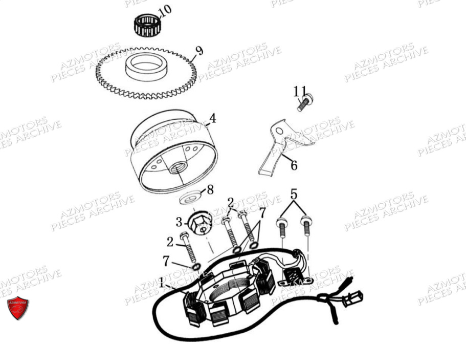 Stator ARCHIVE PIECE SCRAMBLER 125cc AM64 ARCHIVE EURO5