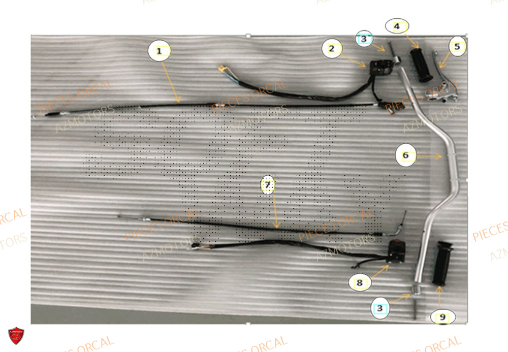Guidon AZMOTORS Pièces Orcal SIRIO 125cc Euro5