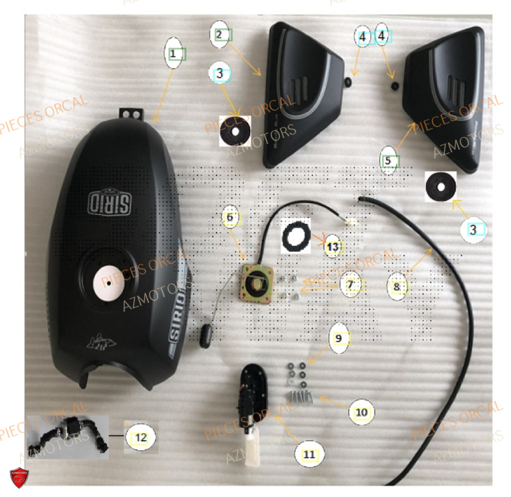 Reservoir AZMOTORS Pièces Orcal SIRIO 125cc Euro5