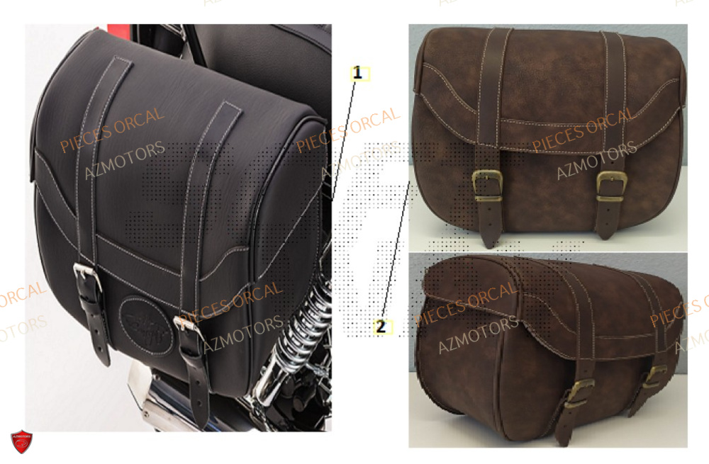 Sacoches AZMOTORS Pièces Orcal SIRIO 125cc Euro5