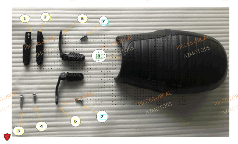 Selle AZMOTORS Pièces Orcal SIRIO 125cc Euro5