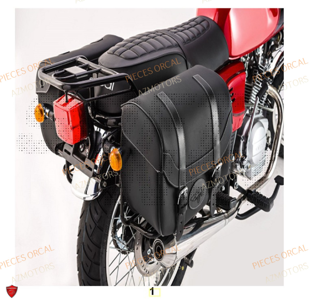 Support Sacoche AZMOTORS Pièces Orcal SIRIO 125cc Euro5