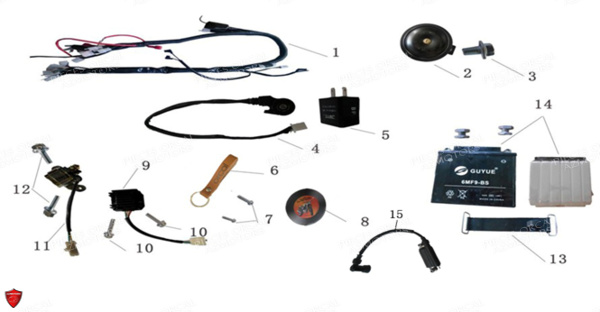Batterie Electricite ORCAL Pièces Orcal SIRIO 125cc Euro4