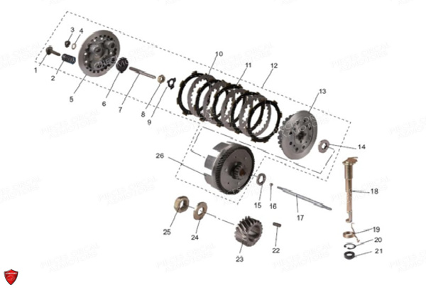 Embrayage ORCAL Pièces Orcal SIRIO 125cc Euro4