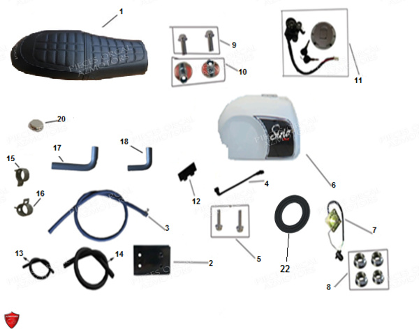 RESERVOIR SELLE pour 125 SIRIO ORCAL EURO 4