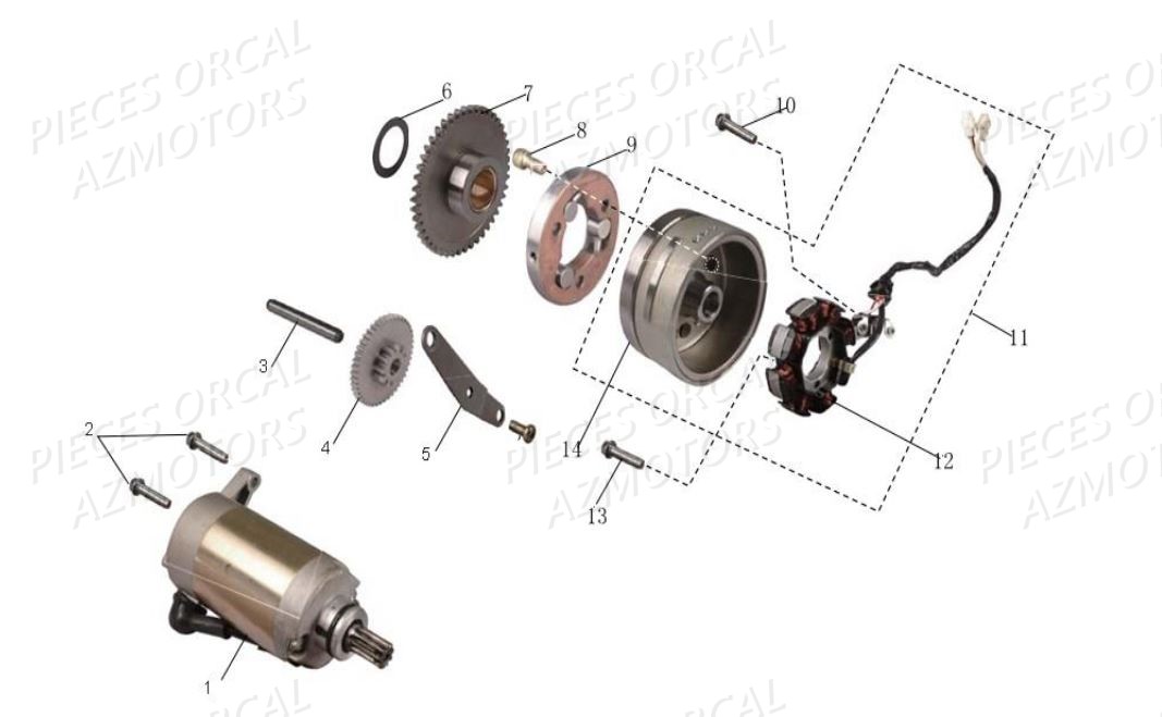 Demarreur Stator Rotor ORCAL 