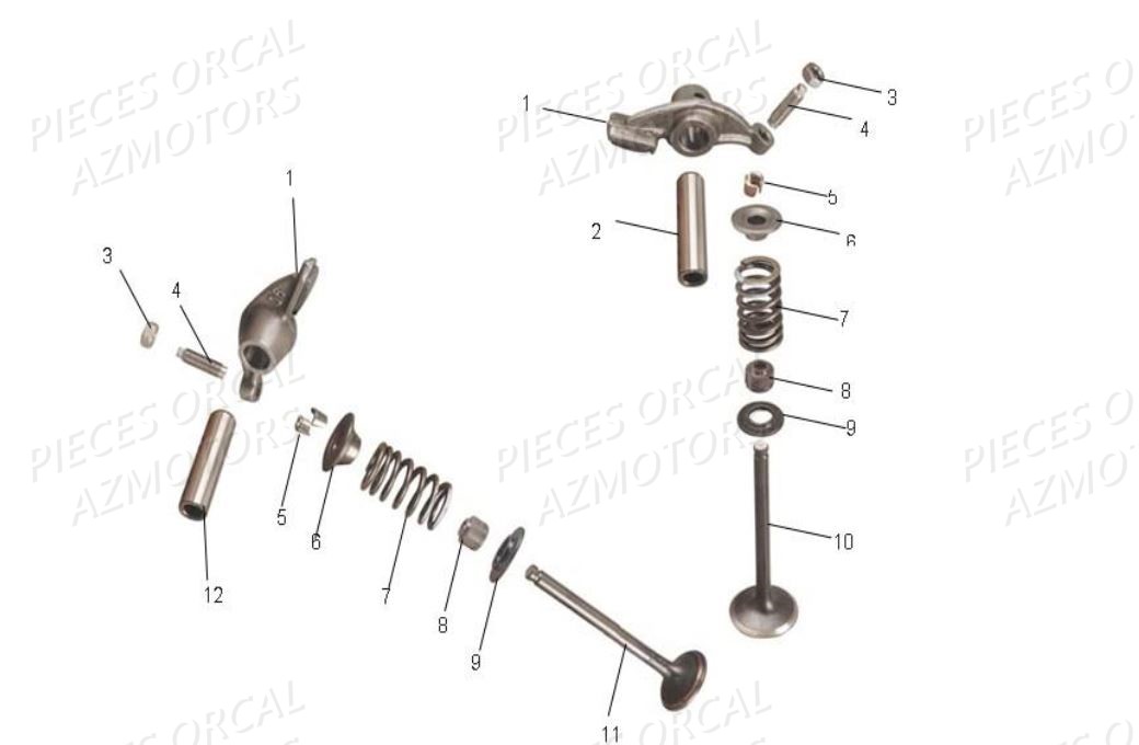 SOUPAPES CULBUTEURS ORCAL 125 SIRIO Orcal