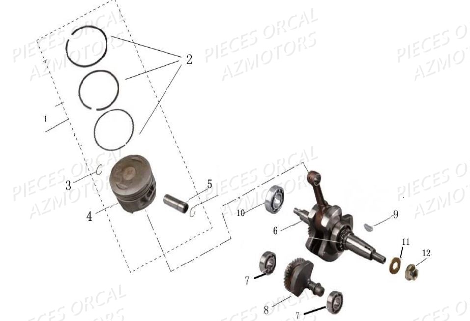 Vilebrequin Piston ORCAL 