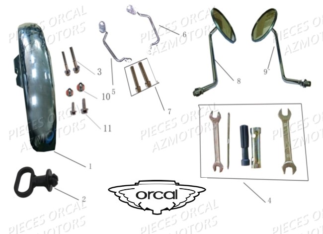 garde boue avant ORCAL 125 astor