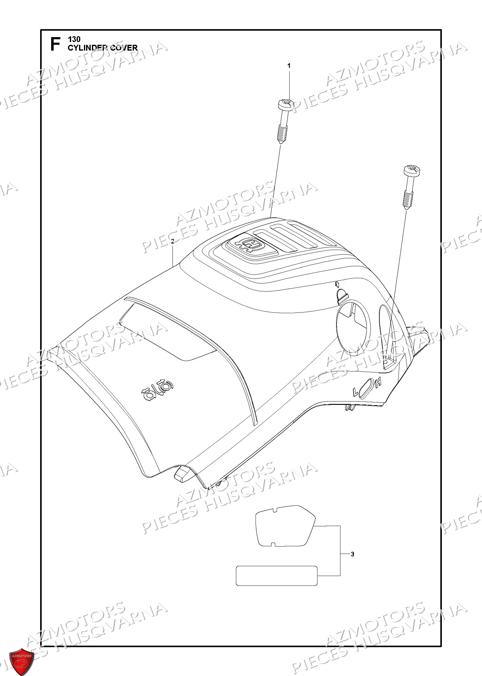 CAPOT DE CYLINDRE Pi ces AZMOTORS Neuves PIECES TRONCONNEUSE 130 35SN 
