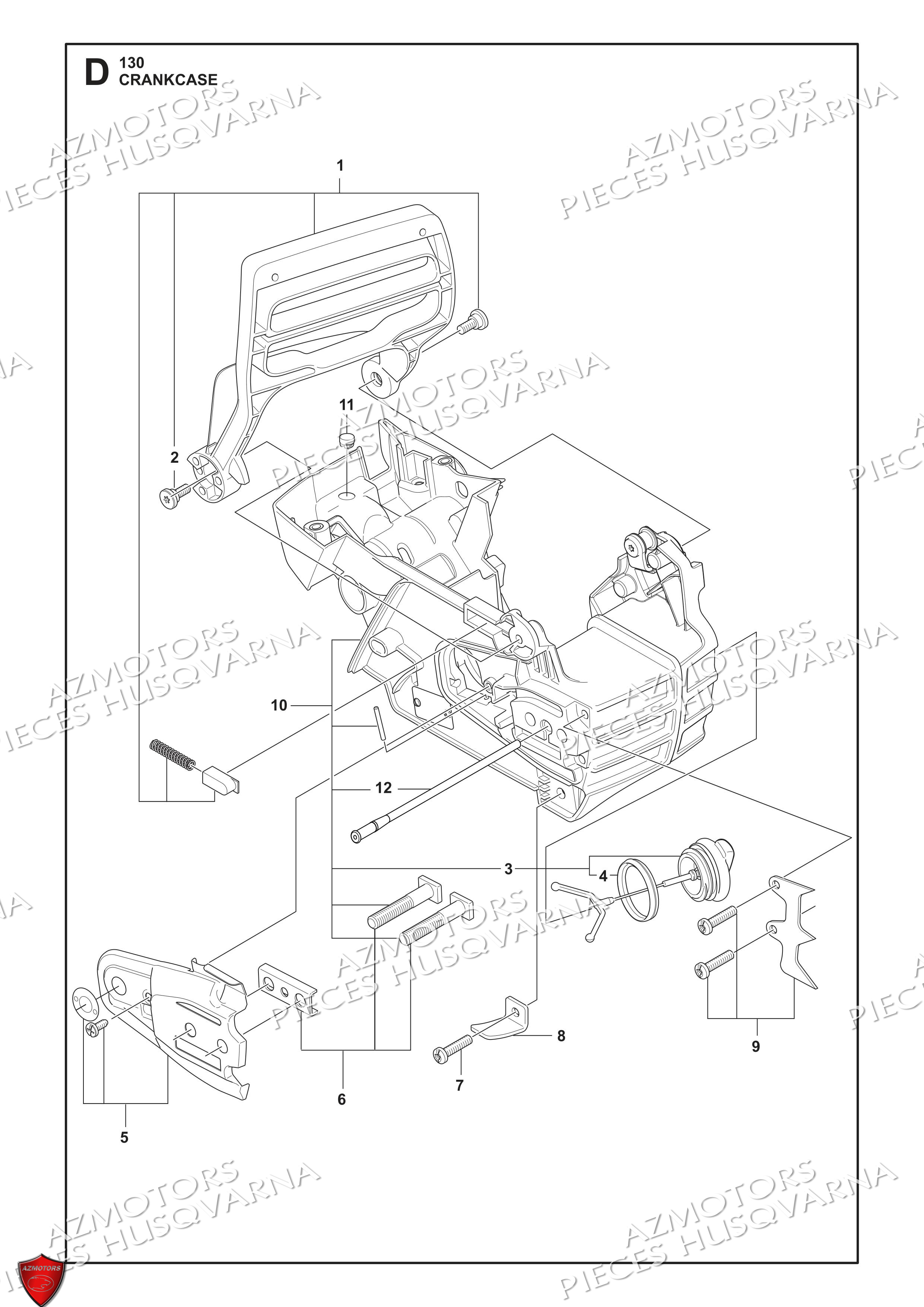 Carter Moteur HUSQVARNA PIECES TRONCONNEUSE 130-35SN HUSQVARNA