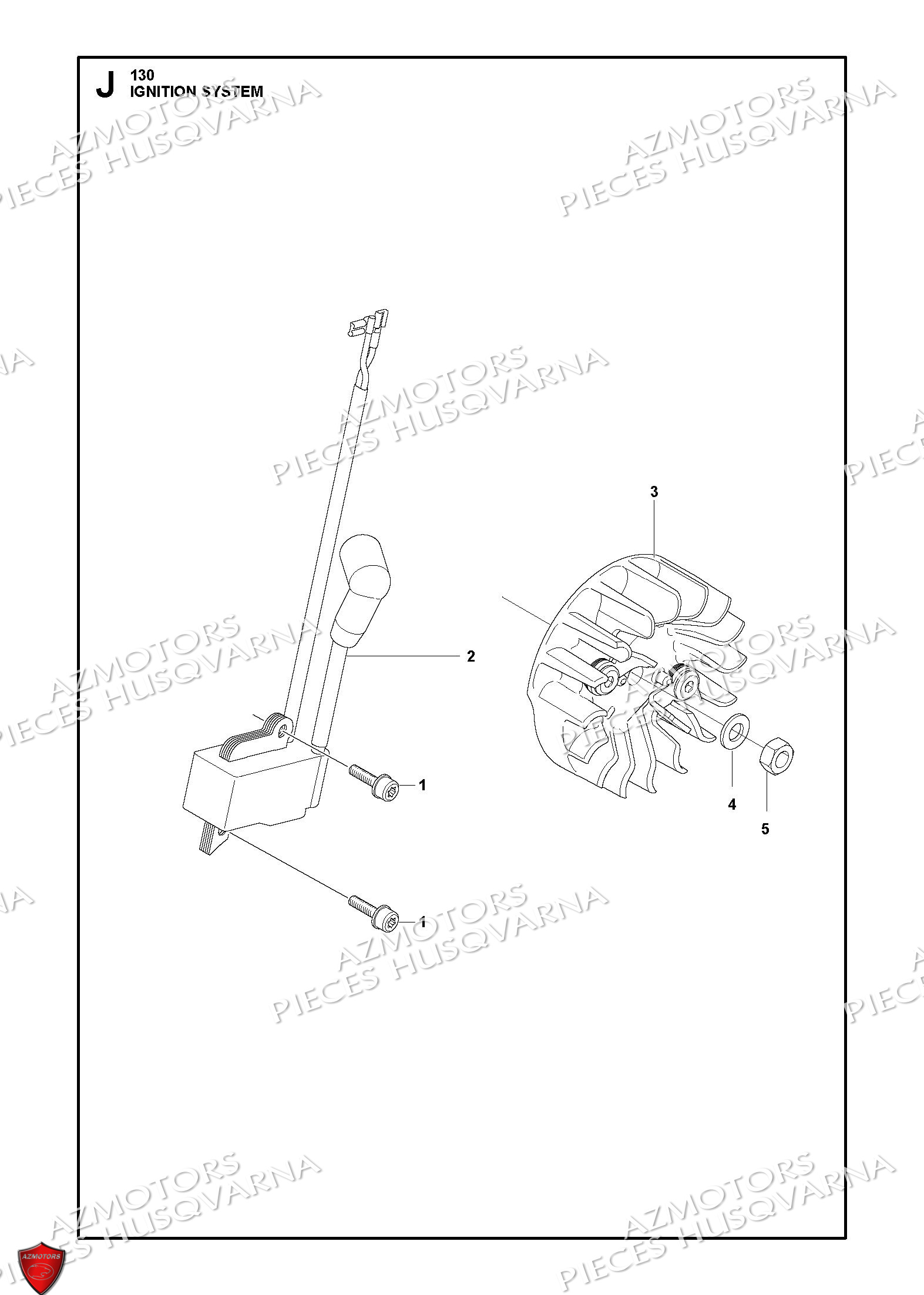 Systeme D Allumage HUSQVARNA PIECES TRONCONNEUSE 130-35SN HUSQVARNA