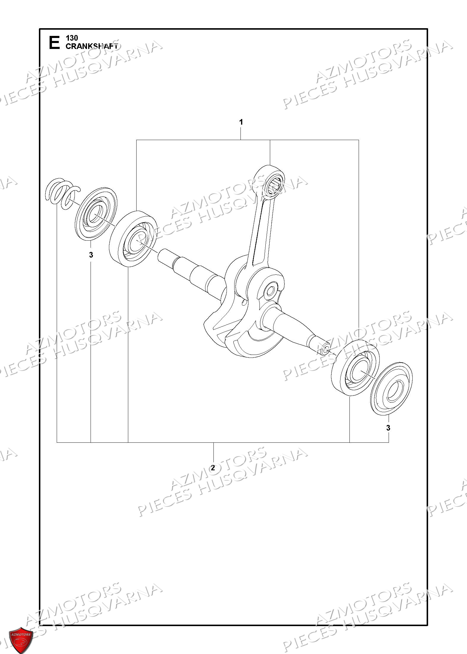 Vilebrequin HUSQVARNA PIECES TRONCONNEUSE 130-35SN HUSQVARNA