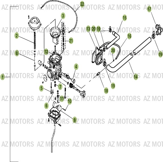 Carburateur BETA Pièces Alp 200cc [2008]