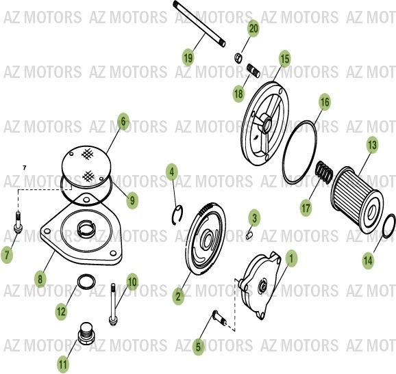 Circuit De Lubrification BETA Pièces Alp 200cc [2008]