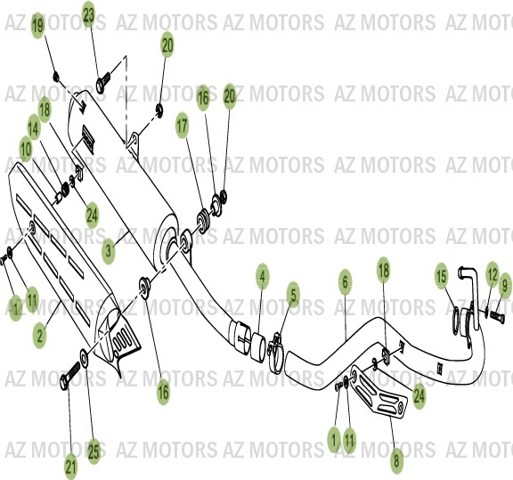 Echappement BETA Pièces Alp 200cc [2008]