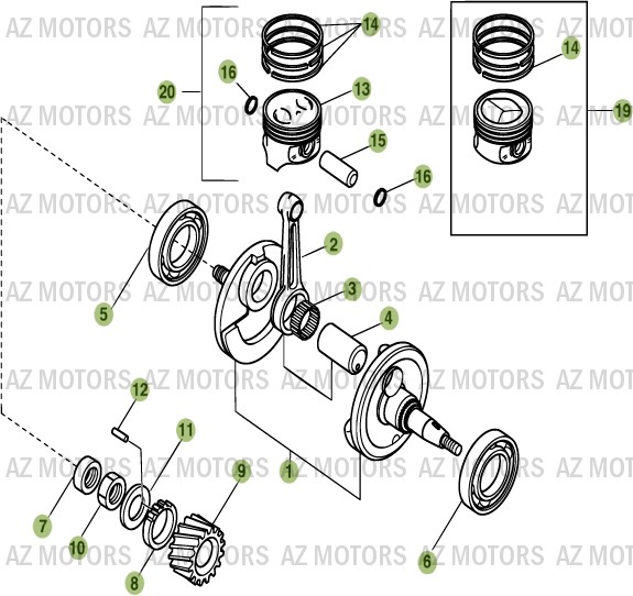 VILEBREQUIN   PISTON   CONTRE ARBRE BETA 200 ALP 08