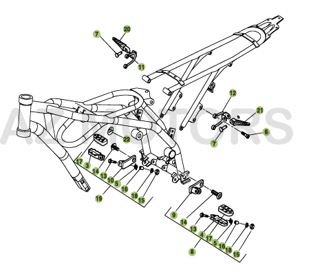 ACCESSOIRES DU CHASSIS BETA Pièces BETA URBAN 200 - [2008-2011]