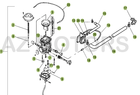 CARBURATEUR BETA Pièces BETA URBAN 200 - [2008-2011]