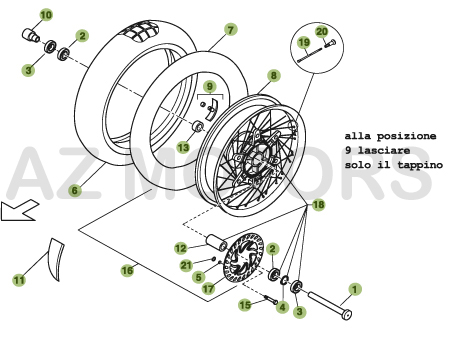 Roue Avant BETA Pièces BETA URBAN 200 4T - [2008-2011]