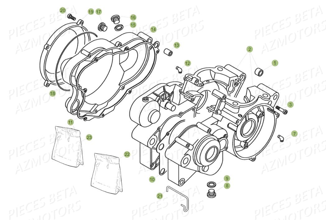 Carter Embrayage BETA Pièces BETA EVO 250 2T - (2015)
