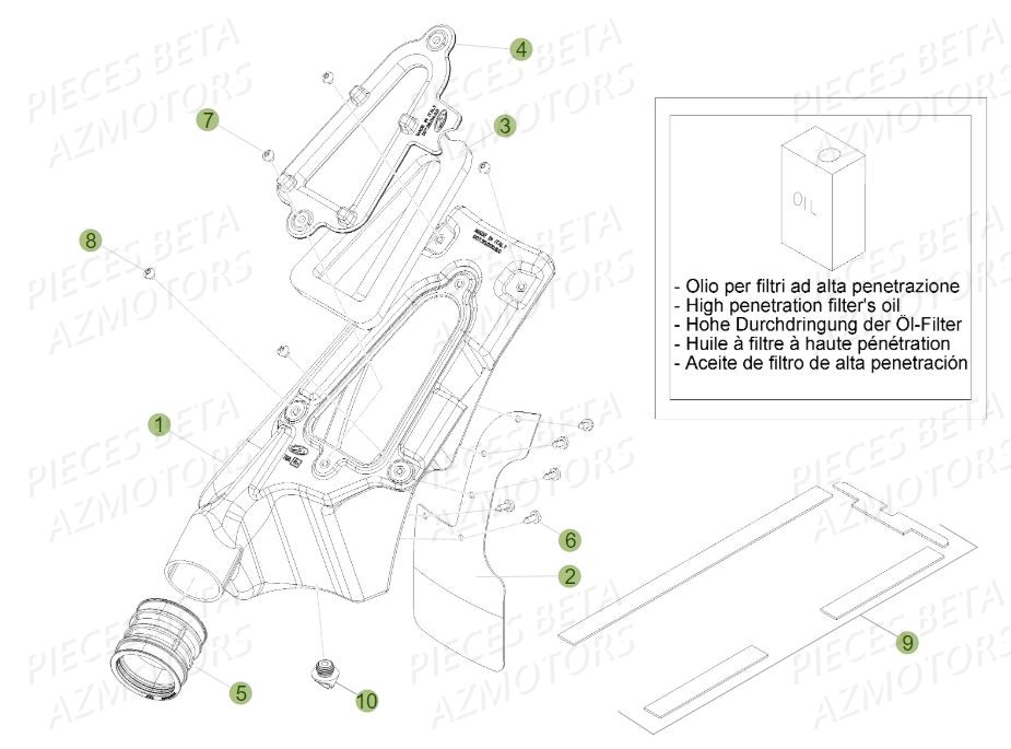 Filtre A Air BETA Pièces BETA EVO 250 2T - (2015)