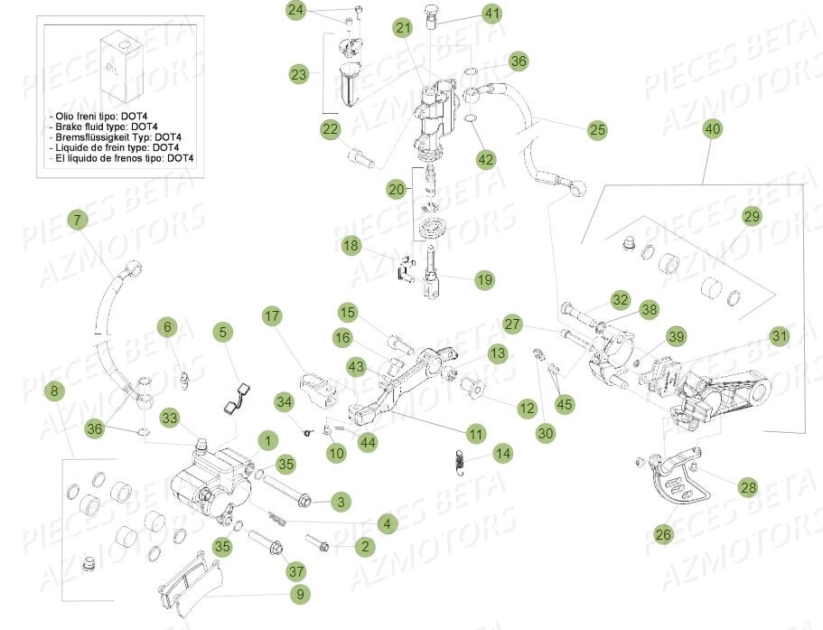 FREINS_PEDALE_DE_FREIN BETA Pièces BETA EVO 250 2T - (2015)