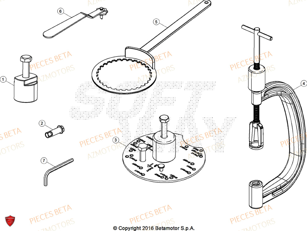 Outils AZMOTORS Pieces BETA TRIAL EVO 300 4T FACTORY - (2025)
