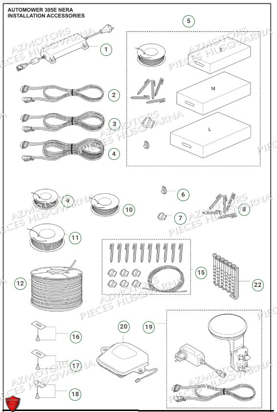 Accessoires D Installation HUSQVARNA PIECES 305E NERA ROBOT TONDEUSE HUSQVARNA