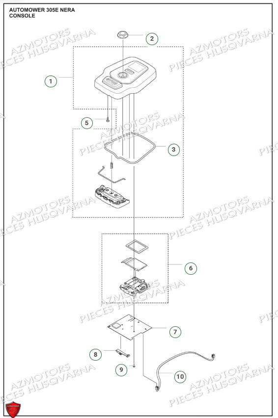Console HUSQVARNA PIECES 305E NERA ROBOT TONDEUSE HUSQVARNA