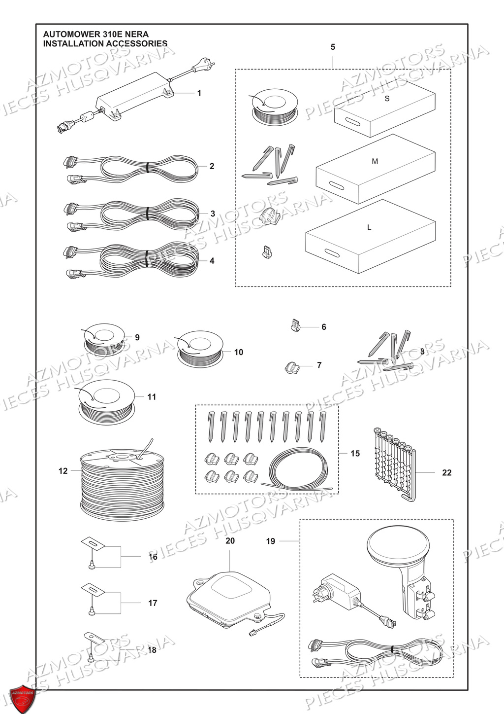 Accessoires D Installation HUSQVARNA PIECES 310E NERA ROBOT TONDEUSE HUSQVARNA