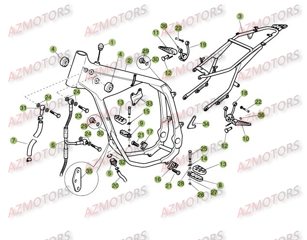Accessoires Du Chassis BETA Pièces BETA M4 350cc 4T - [2006]