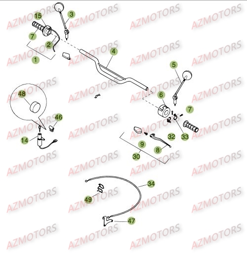 Commandes   Guidon BETA Pièces BETA M4 350cc 4T - [2006]