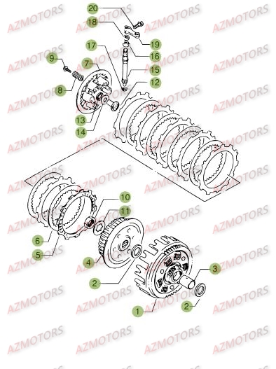 Transmission Principale   Embrayage BETA Pièces BETA M4 350cc 4T - [2006]