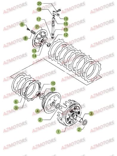 TRANSMISSION PRINCIPALE   EMBRAYAGE BETA 350 M4 06